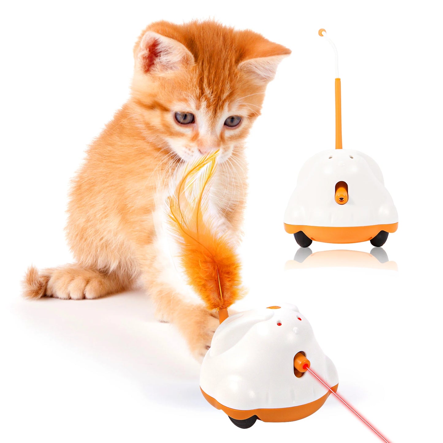 Automatic Smart Feather Teaser: Interactive Robotic Cat Toy