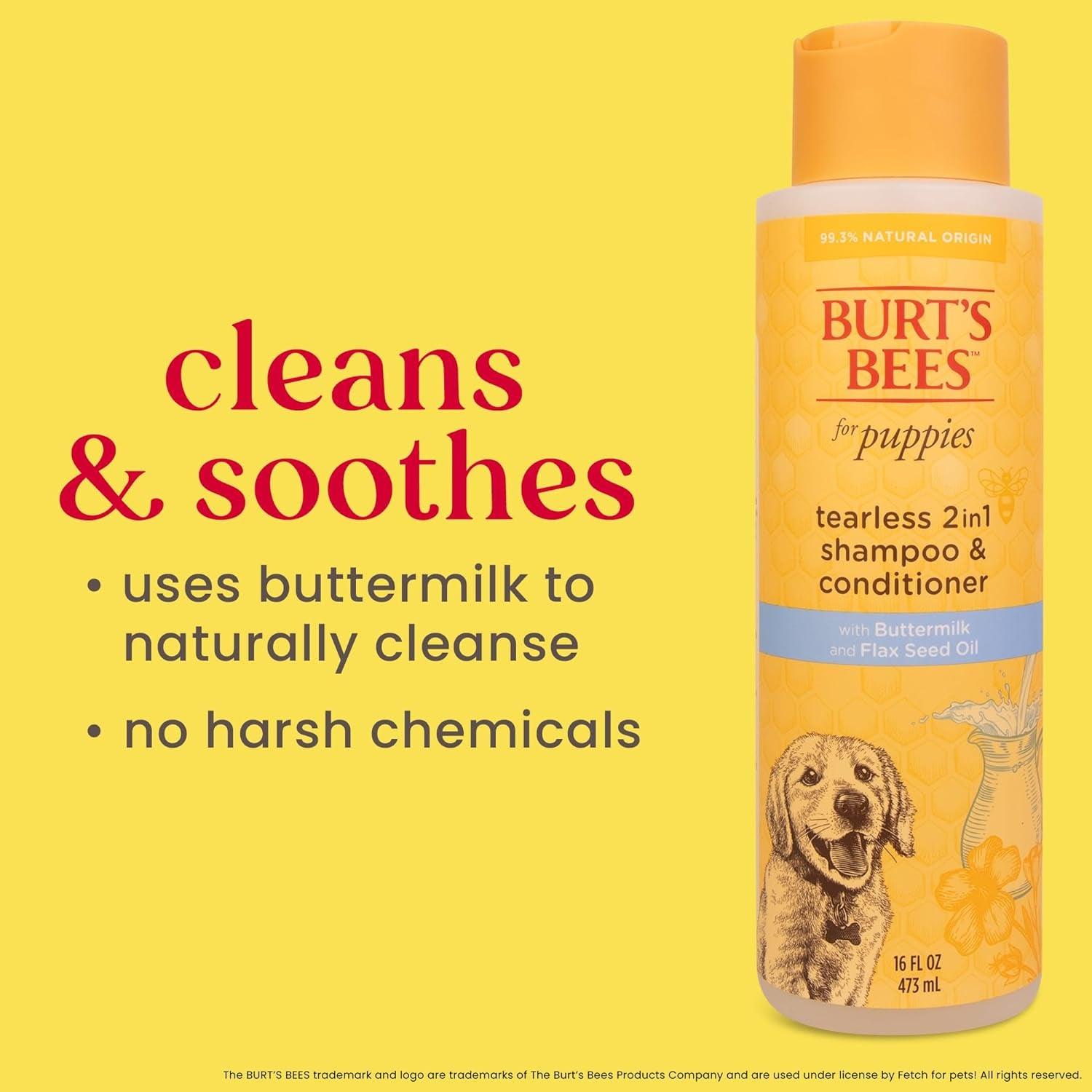 Tearless Puppy 2-In-1 Shampoo & Conditioner with Buttermilk and Linseed Oil - Happy Tails and Purrs