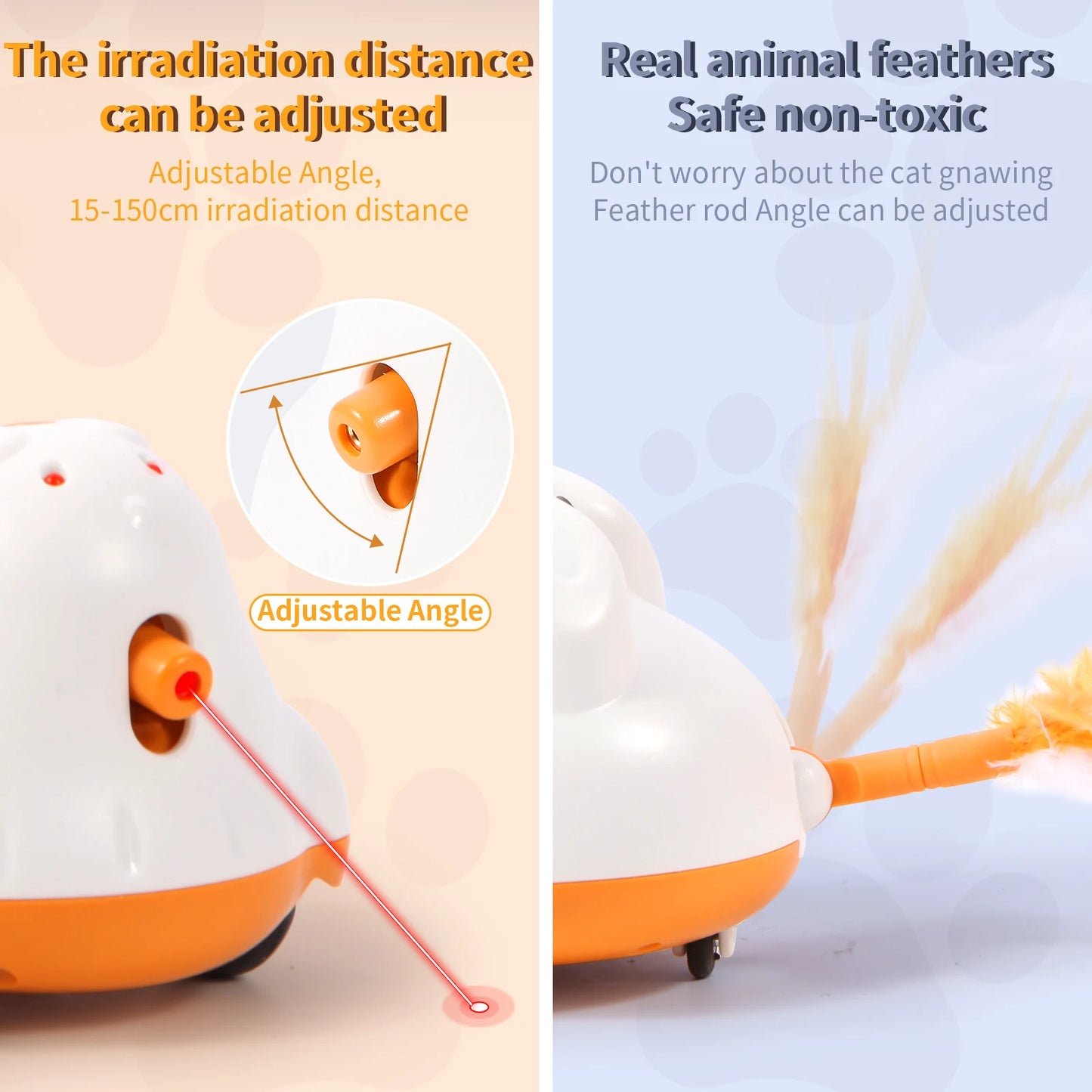 Automatic Smart Feather Teaser: Interactive Robotic Cat Toy