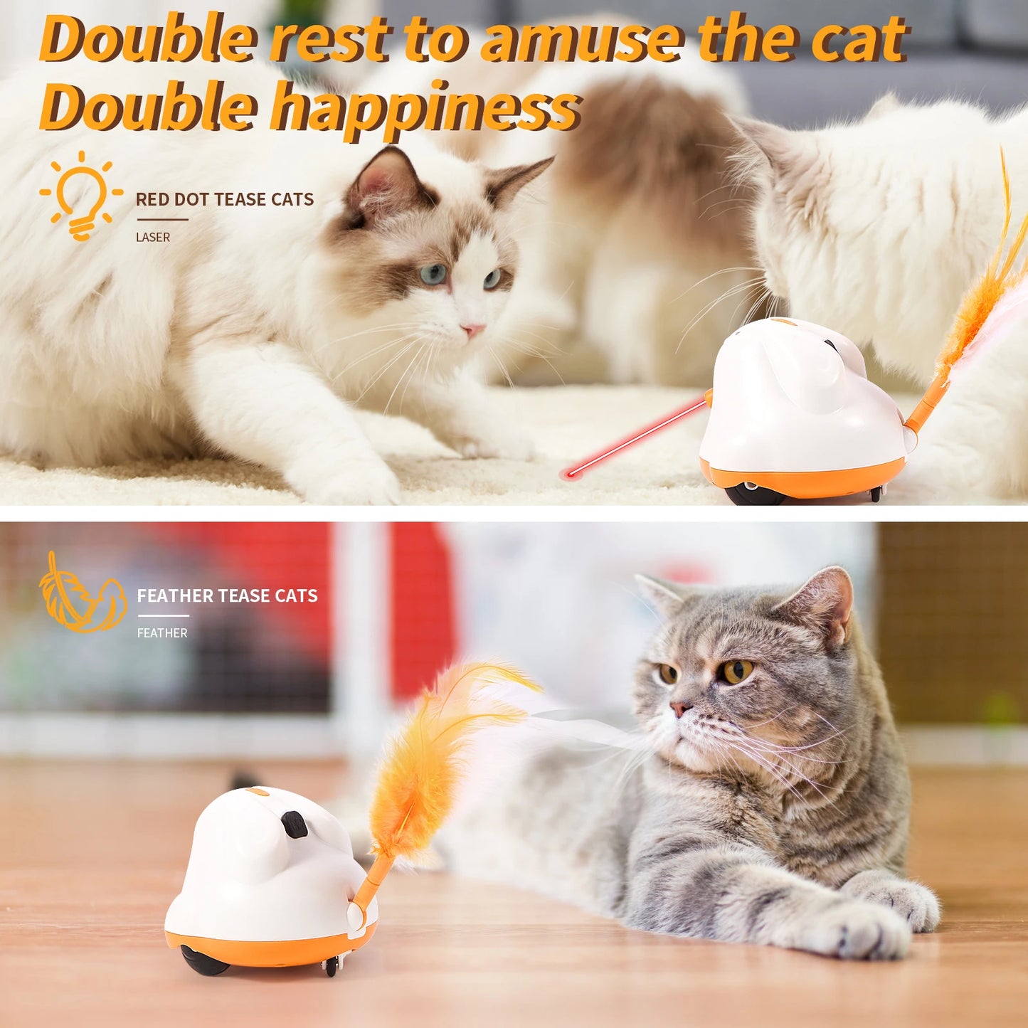 Automatic Smart Feather Teaser: Interactive Robotic Cat Toy