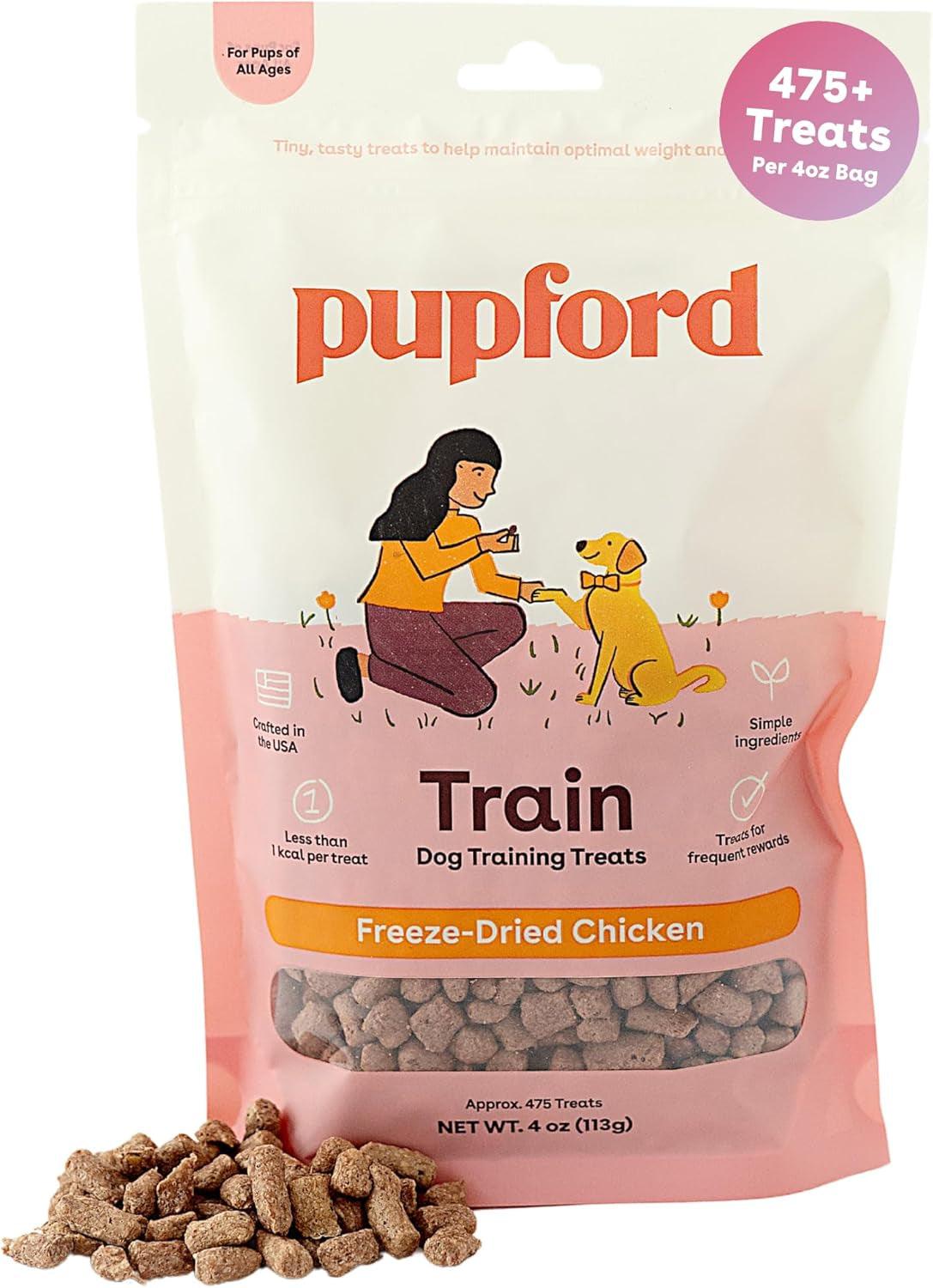 Freeze Dried Training Treats for Dogs & Puppies - 475+ Two Ingredient Bites (Chicken, 4 Oz) - Happy Tails and Purrs