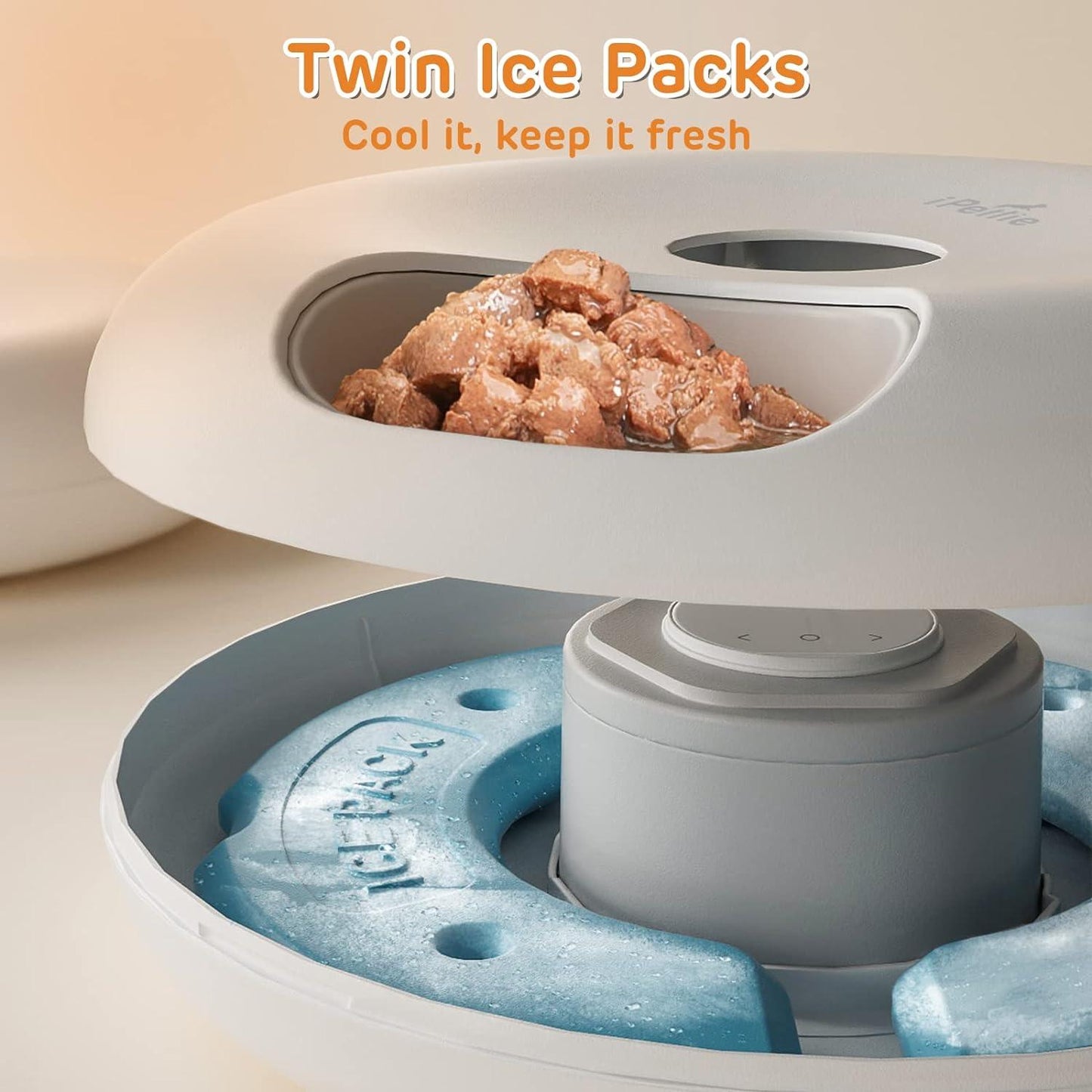 Revolutionary Donut Frost 6 Meal Automatic Pet Feeder - Cordless, Programmable, with Ice Packs & Massive Battery for Dry & Wet Food! - Happy Tails and Purrs