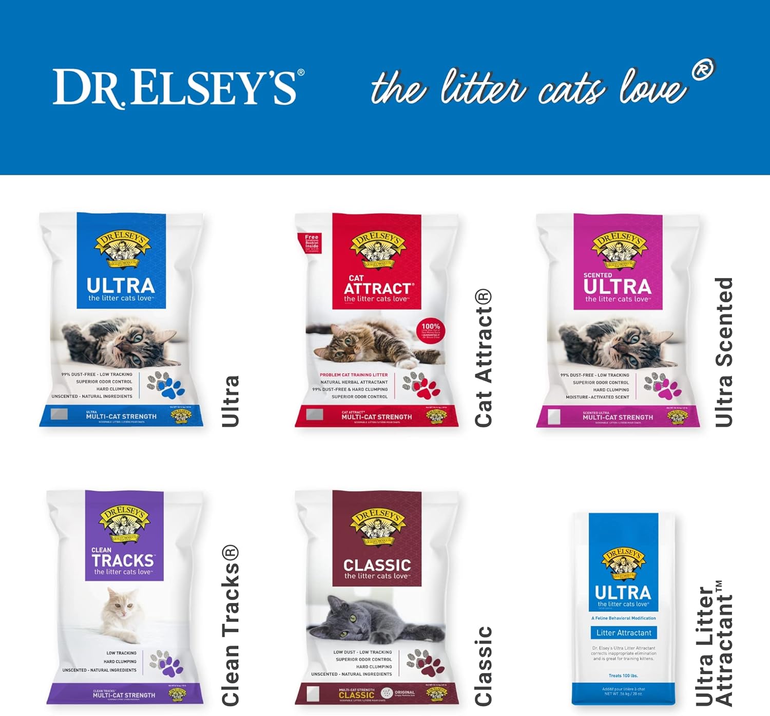 "Premium Unscented Cat Litter with Natural Ingredients - Low Dust, Superior Odor Control, Hard Clumping, Moisture Absorbing (40 lbs.)" - Happy Tails and Purrs