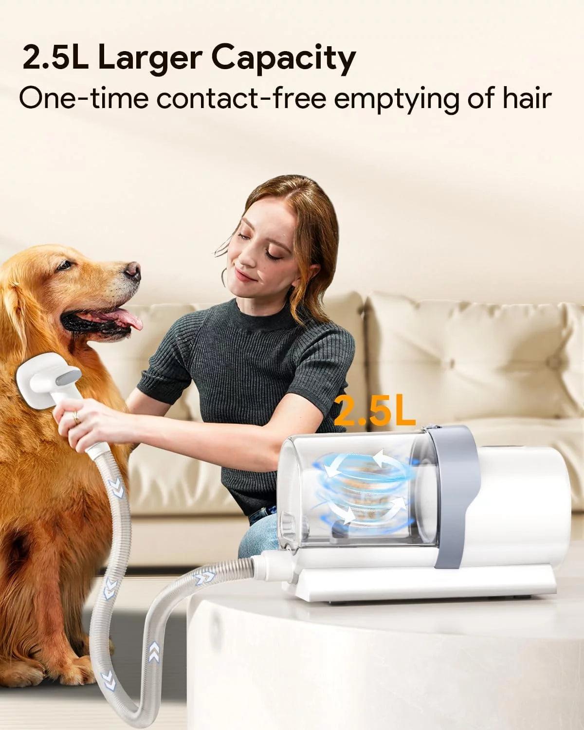 : "Professional Dog Grooming Kit with Vacuum and 2.5L Dust Cup - Includes 5 Grooming Tools" - Happy Tails and Purrs