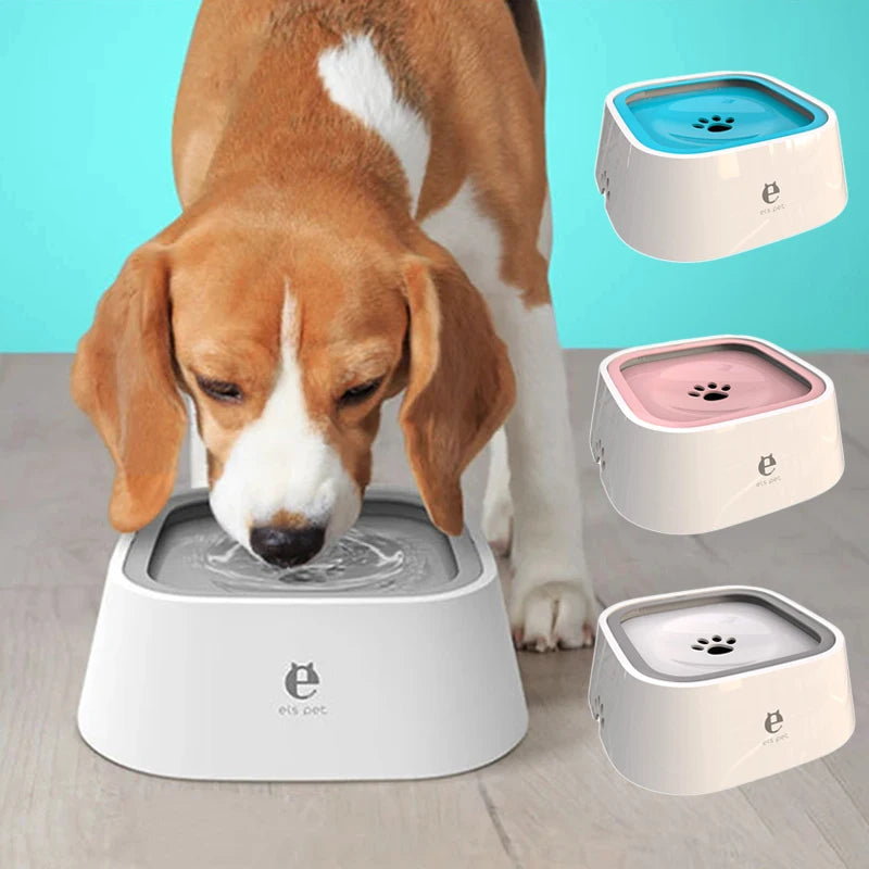 "Non-Spill Floating Water Bowl for Dogs and Cats - Anti-Wetting, Anti-Overflow Design"