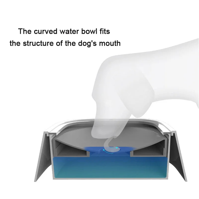 "Non-Spill Floating Water Bowl for Dogs and Cats - Anti-Wetting, Anti-Overflow Design"