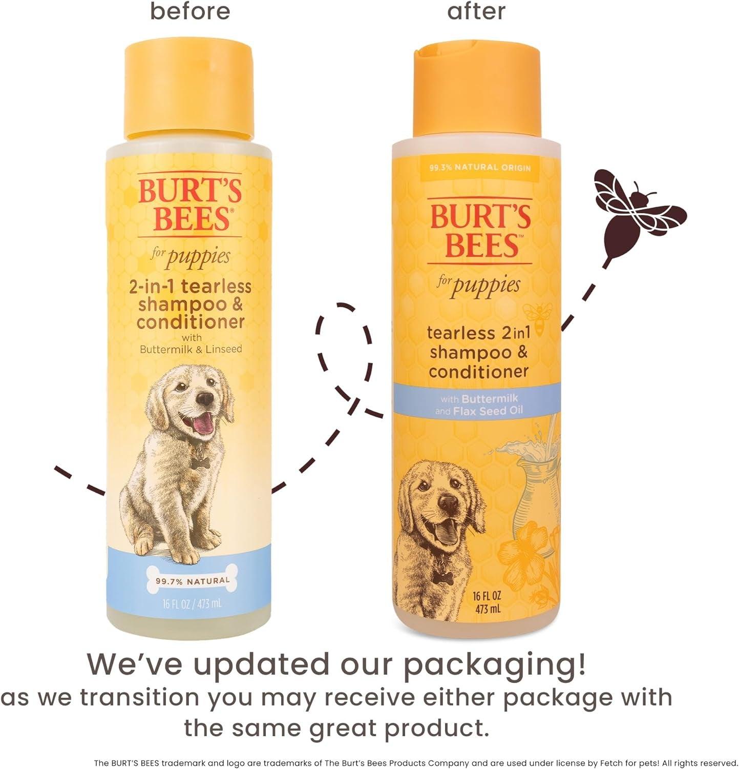 Tearless Puppy 2-In-1 Shampoo & Conditioner with Buttermilk and Linseed Oil - Happy Tails and Purrs